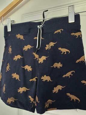Kenneth Cole Navy SWEAT Shorts with Brown Dinosaur Print SIZE 2T